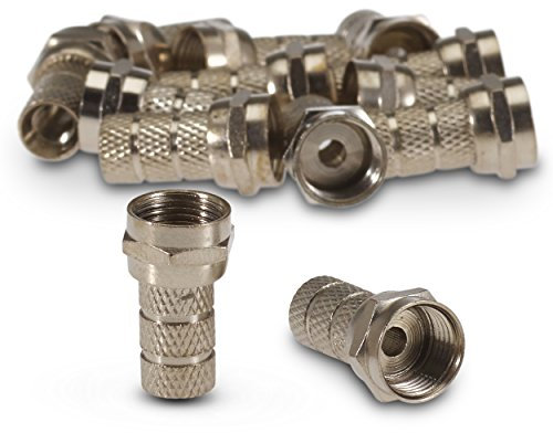 SSL Satellites Single Pack Screw on F Plug Connectors for Satellite TV Twin Cable - Internal Diameter of Plugs is 4mm to fit CT63 / CT64 / WF65 / Coaxial Cables