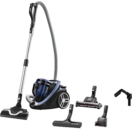 Rowenta RO7691 Silence Force Cyclonic Animal Care Pro | beutelloser Bodenstaubsauger | 550 Watt | Staubvolumen: 2,5 Liter | geräuscharm | kompakte Größe | inkl. Zubehör | Blau | 33, 3 x 30 x 43, 5 cm