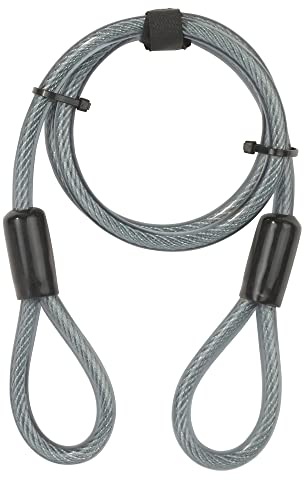 Yale Cavo di sicurezza per bici e moto YC1/10/120/1 lunghezza 1200mm, in acciaio flessibile, rivestito in vinile e ultraflessibile
