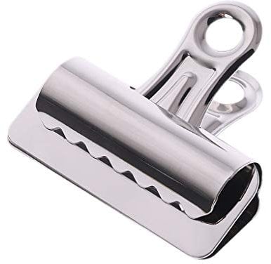Baiyao Large Metal Hinge Clips,Silver Metal Bulldog Clips Paper Letter Document Ticket File Binder Grip Clip Clamp for Pictures, Photos, Money,Office and Home Kitchen 65mm 75mm