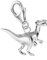 Goldene Hufeisen Dinosaurier Charm Anhänger 925 Silber für Bettelarmband Charmkette