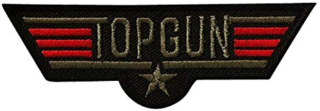 LipaLipaNa TOP Gun Aufnäher Besticktes Patch zum Aufbügeln Applique Souvenir Zubehör