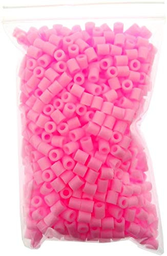 Perles à repasser créer bijoux fille couleur rose perles à fusion 1000 pièces 3D jeu éducatif créatif Noël anniversaire idée cadeau loisirs enfants