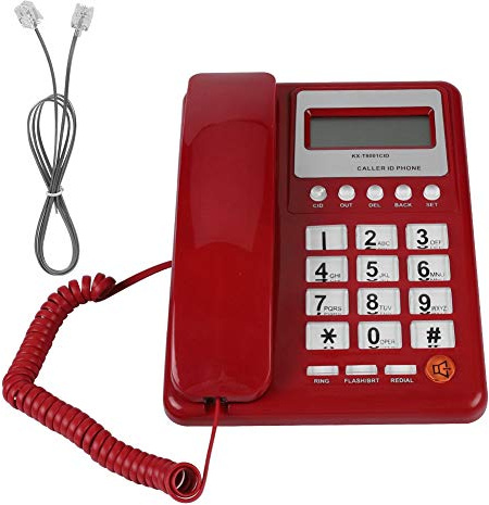 Telefono con filo, KX-T8001Telefono fisso da ufficio con funzione flash per telefono desktop da casa