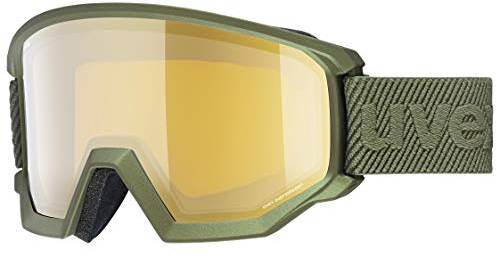 uvex athletic FM - Skibrille für Damen und Herren - Filterkategorie 2 - beschlagfrei - croco matt/gold-LGL - one size