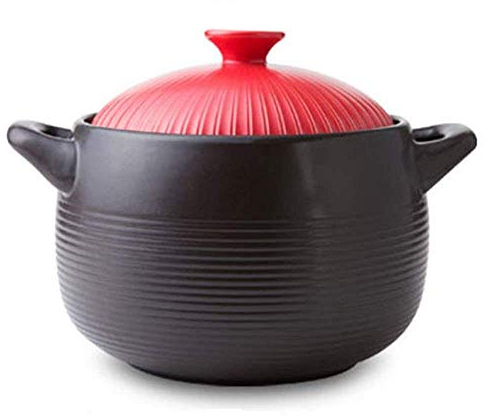 Sywlwxkq Clay Casserole Pot Terracotta Stew Pot Ceramic Casserole Clay Pot for Cooking - Energy Efficient, Durable Non-Stick Pan, Capacity 4,2L-Capacity 4.2L_A