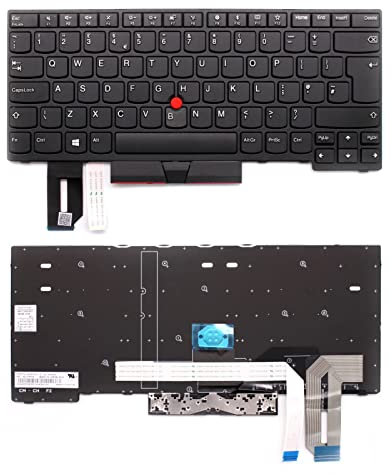 New UK Layout Non-Backlit Keyboard Replacement For Lenovo ThinkPad E480 T480s L480 L380 T490 E490 Notebook Laptop Black Keyboard with Mouse Pointer + frame – Sold By Wikiparts