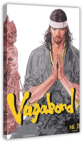 Anime-Poster Vagabond 15, Leinwand-Poster, Wandkunst, Deko, Bild, Gemälde für Wohnzimmer, Schlafzimmer, Dekoration, 60 x 90 cm, Rahmen: