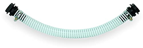 GASMIS Regentonnenverbindung 3/4 Zoll, Regentonnenüberlauf - Anschluss 3/4, Schlauch 25 mm Innen - Verbindungsschlauch 25 cm, Transparent