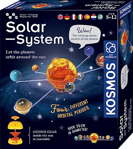 Kosmos 617097 Sonnensystem, Lass die Planeten um die Sonne kreisen, mechanisches Modell, Experimentierkasten für Kinder ab 8-12 Jahre zu Astronomie und Weltall, mehrsprachige Anleitung