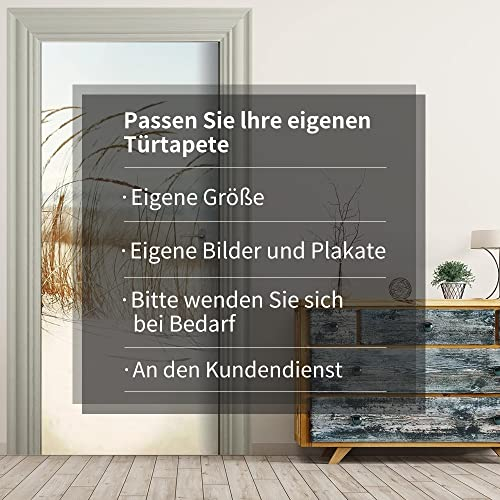 VIRANDA Passen Sie lhre eigenen Türtapete Selbstklebend 3D Türposter - Maßgeschneiderte Größe/Farbe -(kontaktiere uns jetzt)