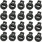SULIUDAJI Kordelstopper mit 1 Loch 20 Pack in schwarz 18 * 23 mm Gesamtgröße Gummikordel Stopper Schnellverschluss Schnürsenkel Schnur Rutsche Band Klemme Kordelstopper