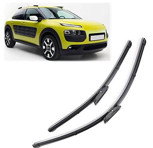 Spazzole Tergicristallo Anteriori per Citroen C4 Cactus 2014-2020, Piatte Spazzola Tergicristalli Set Anteriore Finestra Parabrezza Wiper Blade Braccio Nero Ricambio Kit