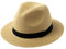 Comhats Straw Fedora Panama Hats for Men Women Summer Beach Sun Hat for Ladies UPF Wide Brim Packable Travel w/Black Band Beige M