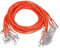 sourcing map 10pcs Waxed Necklace Cord Bulk, 23 Inches and 2mm Dia Necklace String Rope with Clasp for Pendants, Bracelets, Necklaces, Jewelry Making Beading Supplies, Orange