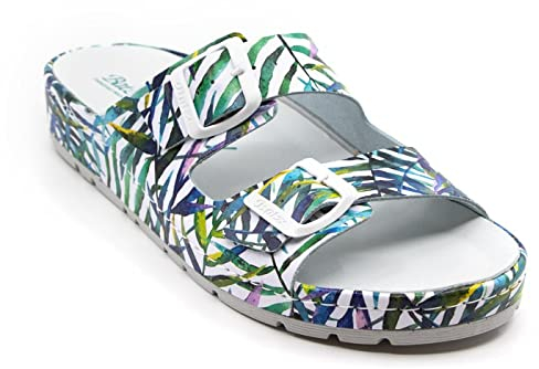 Batz ZIMI Lederschuhe Sandalen Sandalette Clog Pantolette Komfortschuhe Hausschuhe, Damen, Dschungel, EU 37