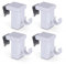 Bestlivings Klemmträger 4er Pack - für Cafehaustangen Ø10mm - Fensterrahmen 10-27mm - Klemmfix Ersatzträger - ohne Bohren, Schrauben, Kleben, einfache Montage