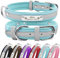 Senristar Personalisierte Reflektierende Hundehalsbänder mit Neopren Gepolstert, Benutzerdefinierte Gravierte Hundehalsband mit Namensschild für Kleine Mittlere Große Hunde