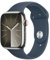 Apple Watch Series 9 GPS + Cellular 45mm Smartwatch con cassa in acciaio inossidabile color argento e Cinturino Sport blu tempesta - S/M. Fitness tracker, app Livelli O₂, display Retina always-on