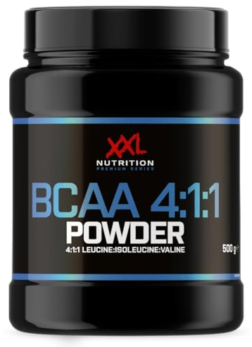 XXL Nutrition - BCAA Pulver 4:1:1 (Leucin, Isoleucin, Valin) - Essentiellen Aminosäuren - Wassermelone - 500 Gramm