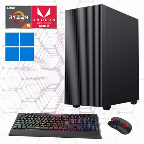 Hyrican Home-Office PC Edge Blue 7202 Ryzen 5 4650G 8GB 480GB SSD 2TB HDD Radeon Graphics (Blaue Beleuchtung)