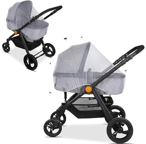 2 Pezzi Zanzariera Passeggino Universale, Zanzariera Passeggino per Passeggini,Passeggino,Carrozzina,Culla, Protezione Insetti per Neonati, Bambini