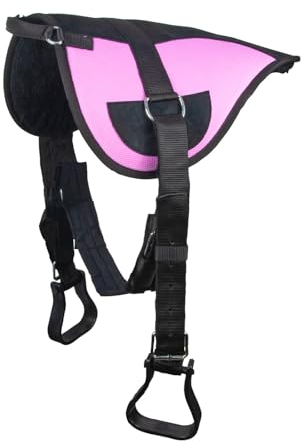 Brama West Reitpad Toledo - Bareback mit Haltegriff und Kunstfell - baumlos - Pink, Gr.Shetty