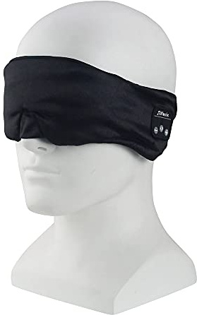 INF Schlafkopfhörer Bluetooth Wireless 3D-Augenmaske mit Stereolautsprechern, Atmungsaktives und waschbares Material, schwarz