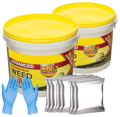 Extra Strong Weedkiller with Glyphosate Doff Advanced Super Strong High Strength Concentrated Weed & Roots Killer 20x 80ml Liquid Sachets (20 Weedkiller Sachets)