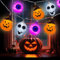 Namouk Halloween Deko, Halloween Lichterkette, 3 Meter 20 LED Kürbis Geist Augapfel, Halloween Lichterkette Outdoor für Halloween Fensterdeko Veranda Treppen Halloween Dekoration Outdoor & Indoor