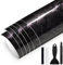 GRTHTATI 150cm x 30cm Forged Carbon Autofolie Selbstklebend Auto Folie Blasenfrei mit Luftkanälen Carbonfolie für Auto & Motorrad (Schwarz Glanz, 30cm x 150cm)