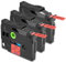Cruxer 3er-Packung Kompatibel für Brother P-touch TZe-421 Red Laminierte Bänder，Schwarz auf Roter 0,35'' 9mm x 8m Schriftband Ersatz für Brother PT-H100R PT-200 PT-H105 PT-H110 PT-D410 PT-E110VP