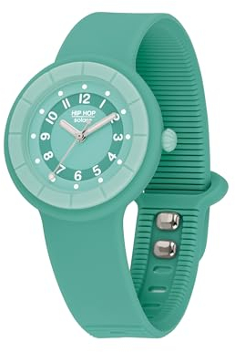 HIP HOP, Collezione Hero.Dot Solar, Orologio Donna con Movimento Solare, Autonomia fino a 4 Mesi, Cinturino in Silicone Naturale, Lunghezza Regolabile, Pratica Chiusura .DOT, Cassa 33 mm