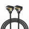 PNGKNYOCN 90 Grad VGA zu VGA Kabel 1.5M, Down Bend Angle VGA Male zu Down Bend Angle VGA Male 15 Pin Full HD 1080P Hochauflösendes Videokabel (1.5,M)