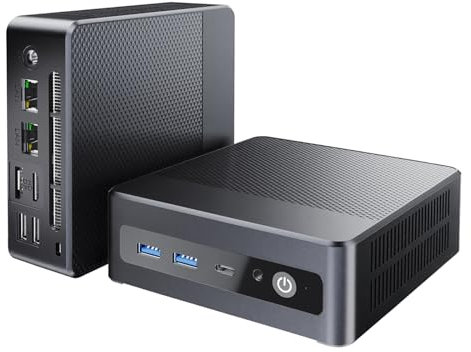Insoluxia Mini PC 16GB LPDDR5 512GB M.2 SSD Alder Lake N100 Win11 Pro, Mini Desktop Computer 4K@60Hz/Type-C (Full Function)/HDMI/USB*4/2*RJ45/Wi-Fi 6/BT5.2