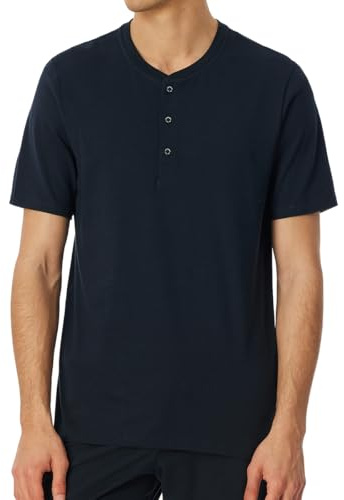 Schiesser Herren Schlafanzugoberteil T-Shirt mit Knopfleiste - 182516