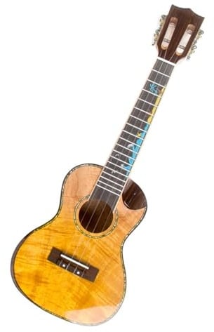 Halb-Cutaway-Ukulele, 58,4 cm, viersaitig, Gelb