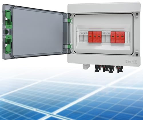 SROCHN Überspannungsschutz PV DC 32A 1000V Blitzschutz IP65 Wasserdicht 2 Strings 12 Module Solar PV Anschlusskasten