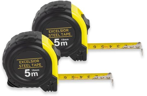 2 pièces Mètre ruban résistant aux chutes de 5 m, mesure impériale et métrique, ruban à mesurer pour diverses tâches de mesure telles que la maison, l'industrie