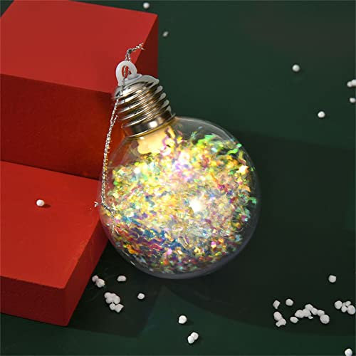 Thun Offerte Lampo 2024 Per la Festa di Natale - Palla Con Decorazioni a LED, Ornamenti Trasparenti, Palline Decorative in Plastica (C, One Size)