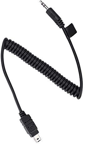 MC-DC2 Auslöserkabel, 0,5 m Kamera-Fernauslöser-Verbindungskabel, Fernbedienungskabel, Blitzgerät, Blitzauslöser, Federspiraldrahtkabel für N ikon (3,5 mm-N3)