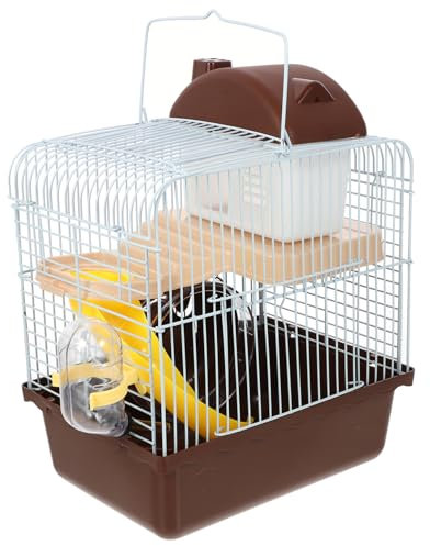 Hamsterkäfig Weihnachten Mottoparty Doppellagig für Kleine Haustiere Braun