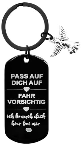 DOINEUFL Schlüsselanhänger Auto für Männer & Frauen, Geschenk mit Schutzengel, Perfekt für Adventskalender, Weihnachten & Kleine Geschenke