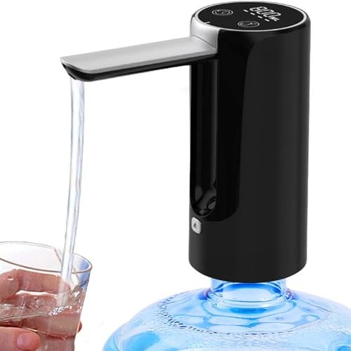 Bomba de agua eléctrica para botellas de agua, carga USB, bomba automática de agua potable, dispensador de agua eléctrico de 5 galones, recargable, plegable, bomba de agua potable para hogar, oficina