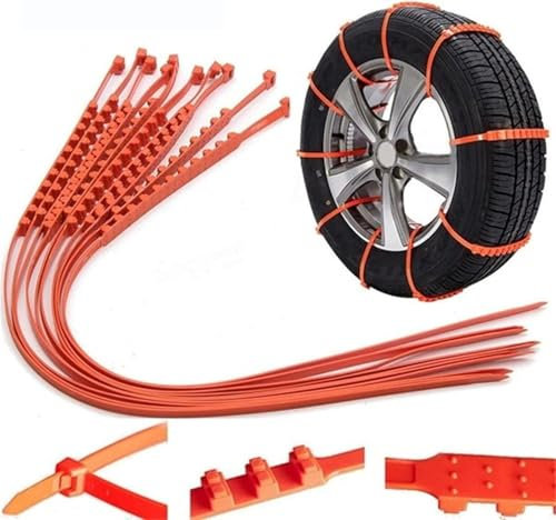 20 Pcs Snow Grips For Cars, Snow Tire Straps, Anti Skid Snow Chains For Car Winter Tire Wheels Chain, Winter Tyres Chain