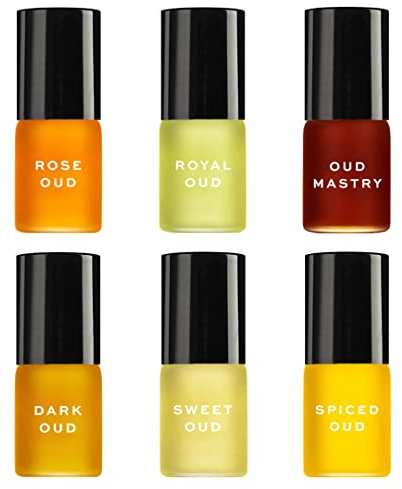 Oud Attar Perfume Oil - 2ml Sample Collection: Rich Ingredients, Lasts 12+ Hours, Unisex Fragrance