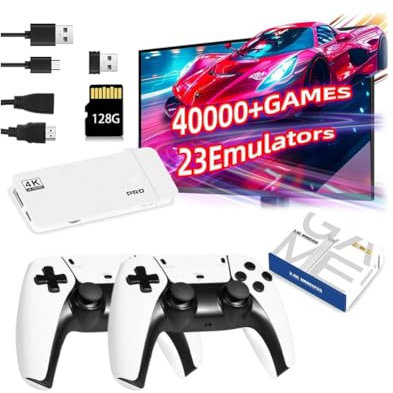 2025 New Wireless Retro Game Console Stick,M15 Retro Game Stick Built-in 40,000 Games 23 Emulators,4K HDMI Output and 2.4GHz Wireless Controller,Retro Game Console,Plug and Play TV Video Games