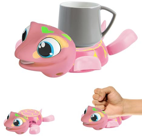 LETTERASHQP Turtle Coaster - Posavasos con diseño de tortuga, diseño de tortuga, color rosa