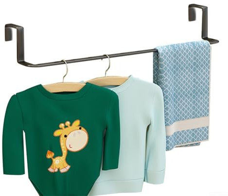 Porte-serviettes monté sur radiateur - Solution innovante pour sécher et chauffer les serviettes - Noir - Taille L