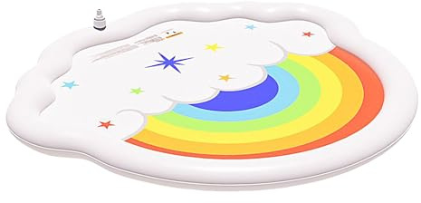 Spielmatte mit Sprinkler für – Bewässerungsmatte aus PVC für Garten | Tragbares interaktives Wasserspiel für Camping, Garten, Rasen und Pool